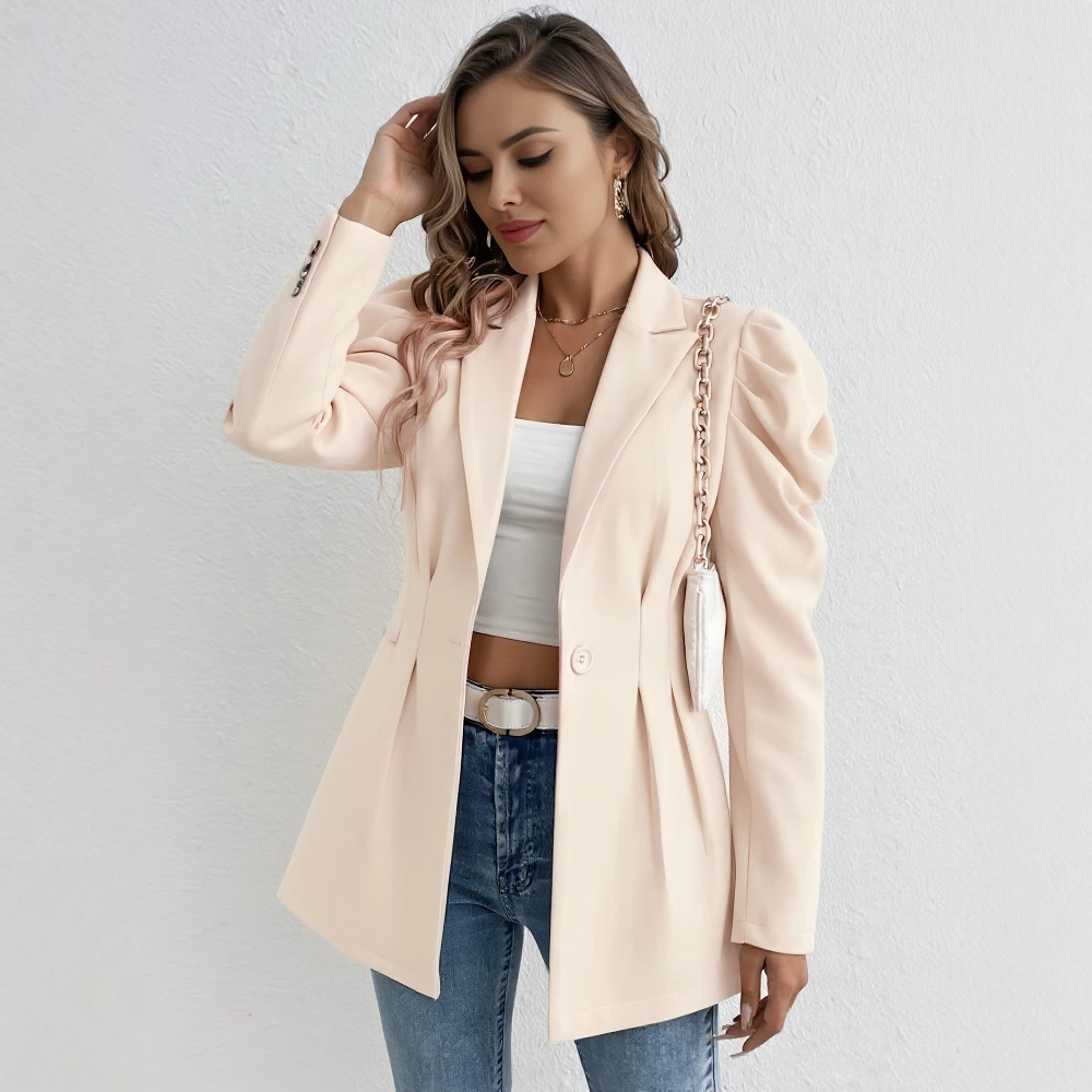 

Casual Long Sleeve Bubble Sleeve Winter Clothes Regular Fit Women's Suit Autumn Fashion Comfortable Stylish Top