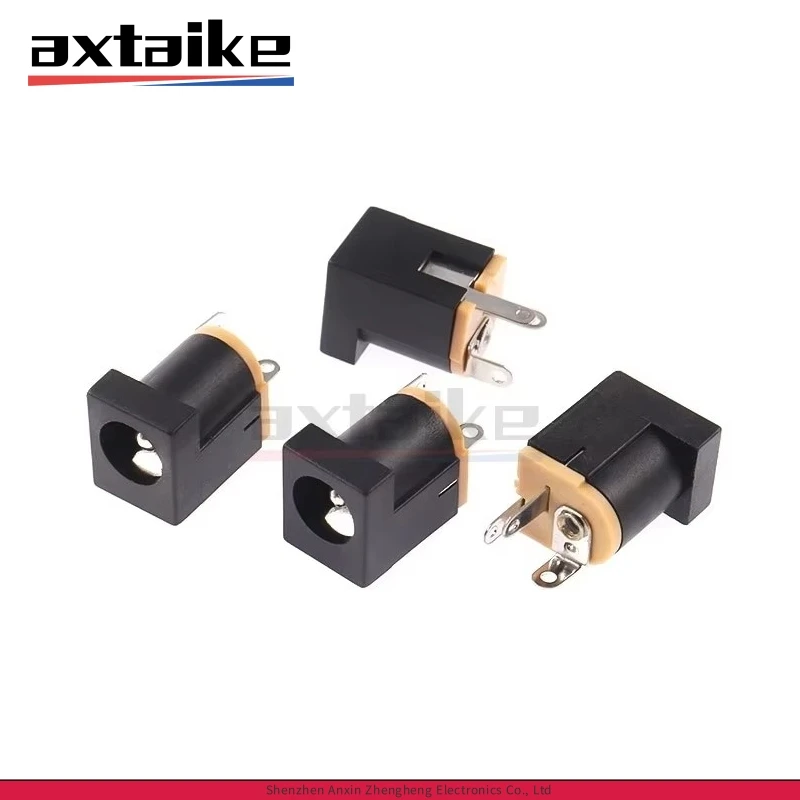 10PCS 5.5×2.1 2.0mm DC-012 DC Connectors Square Plug Male Female Jack Socket Nut Panel Mount Power Adapter DC012 5.5*2.1mm 3Pin
