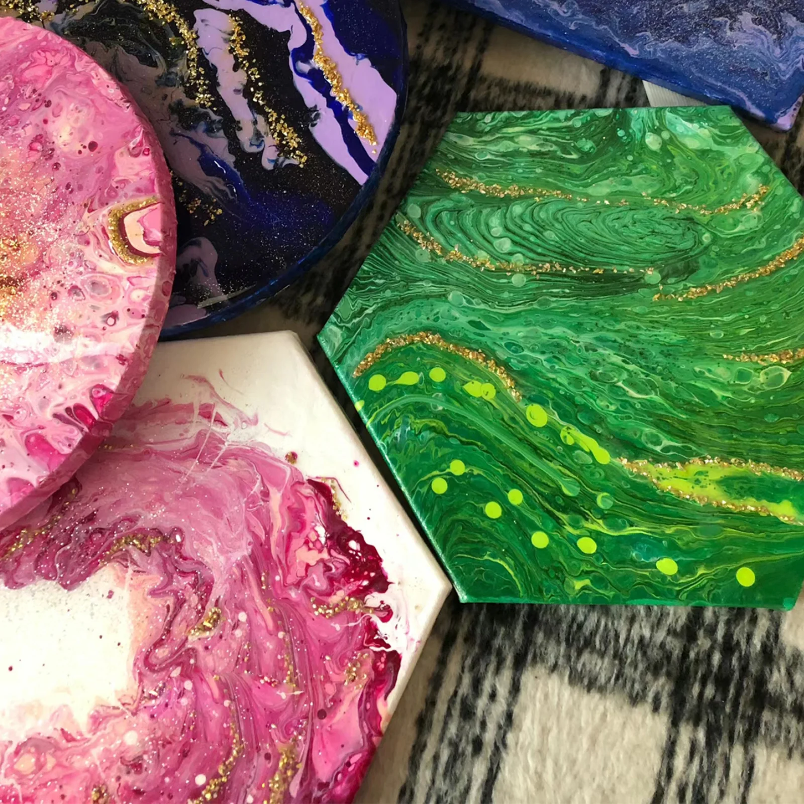 3Pcs Silicone Hexagon Mold Crystal Epoxy Resin Casting DIY Jewelry Making No Sanding High Transparency Mirror Effect