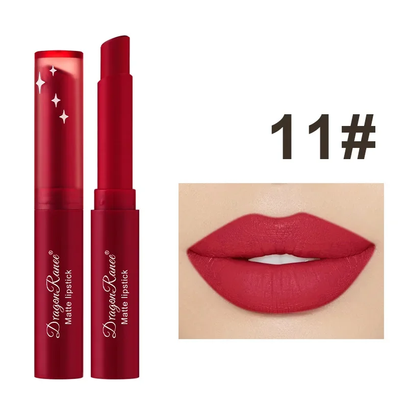 1Pc Nude Matte Lipstick Waterproof Long Lasting Lip Sticks Not Fading Sexy Red Velvet Lipsticks Women Make Up Cosmetics HOT SALE