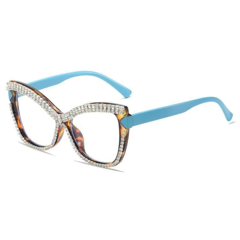 

Trendy INS Rhinestone Glasses Luxury Lightweight Anti-Blue Light Glasses Elegant Handmade Women Spectacles Unisex