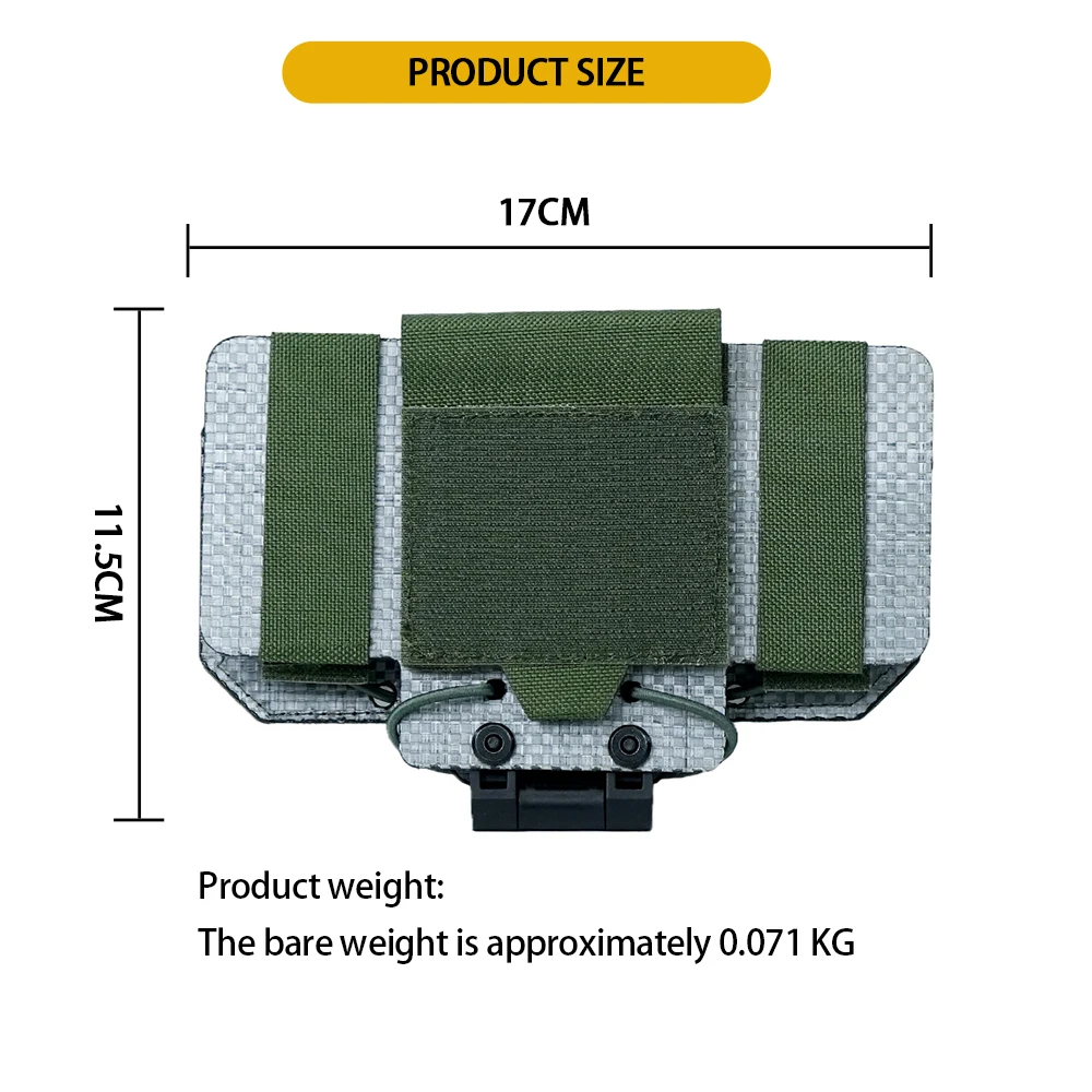 BOOIU MOLLE Foldable Navigation Board Airsoft Mobile Phone Holder Mount Airsoft Hunting  Tactical Vest Chest Outdoor Gear view 3