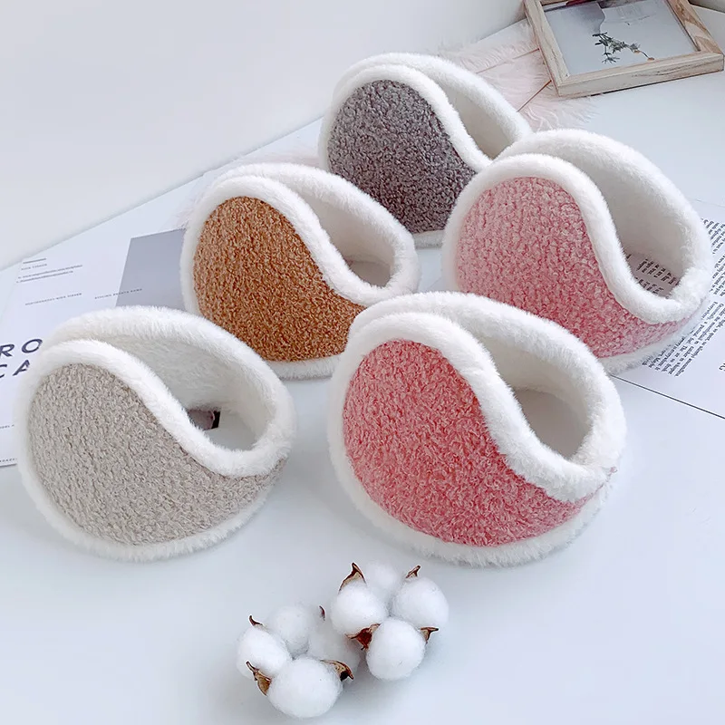 Unisex Winter Warm Earmuffs for Children Girls Plush Thick Soft Ear Cover Ear Protection Warmth Ear Muffs for Women men