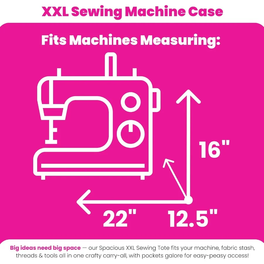 XXL Rolling Sewing Machine Case Grey Floral Craft Bag with 4 Wheels Ideal for Storing and Transporting Embroidery Machines from