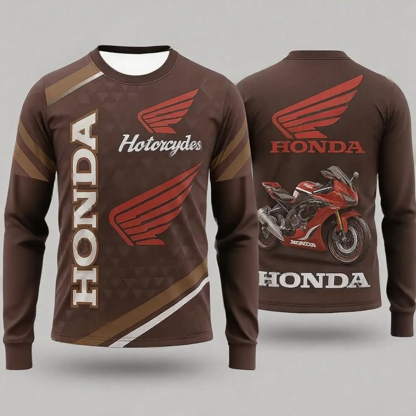 دراجة نارية نمط Motociclista السائق Deportiva هوندا التجفيف السريع بأكمام طويلة هوندا ركوب قمم تي شيرت للرجال والنساء