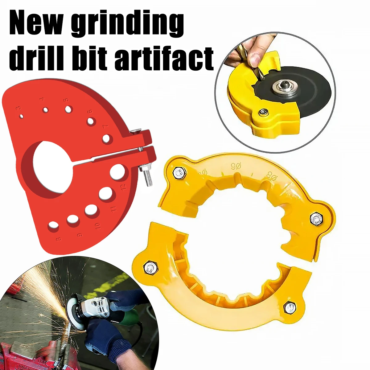 New Multi Functional Grinding Drill Bit,Electric Impact Drilling Knife Sharpener, Multi-purpose Grinding Angle Grinding Tool