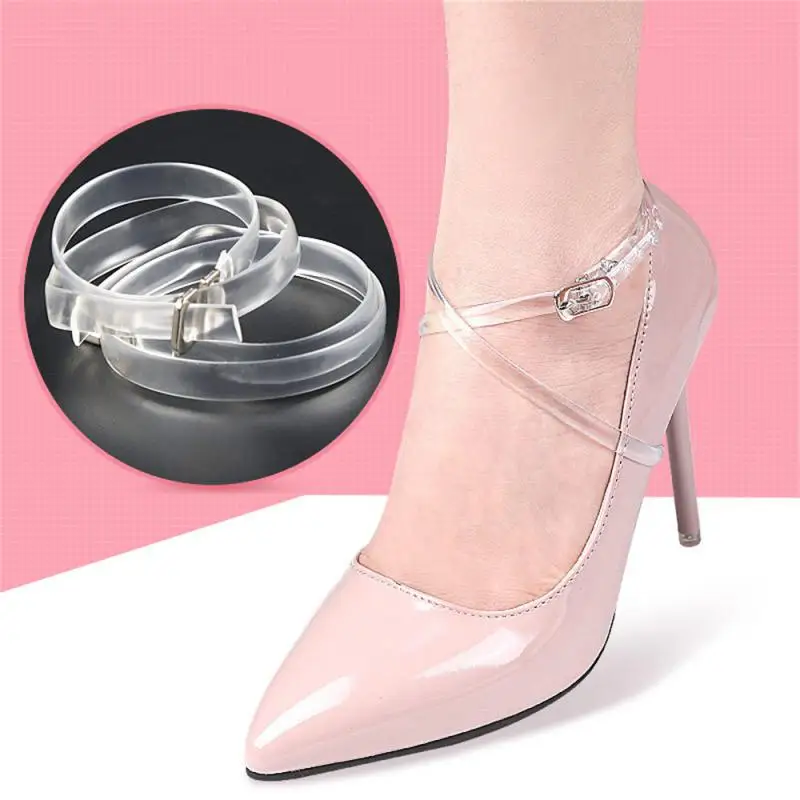 2PCS Elastic Shoelaces High Heel Strap Women Shoes Sneakers Shoe Strings Fashion Invisible Anti-loose Transparent Shoe Strap