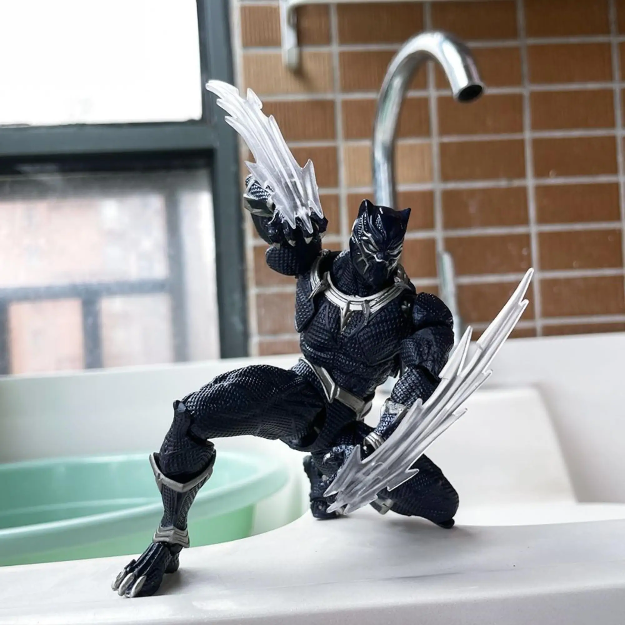 In Stock Yamaguchi Black Panther Figure King Of Wakanda Action Figures Model Toys Joint Movable Doll Creative Gift For Friends