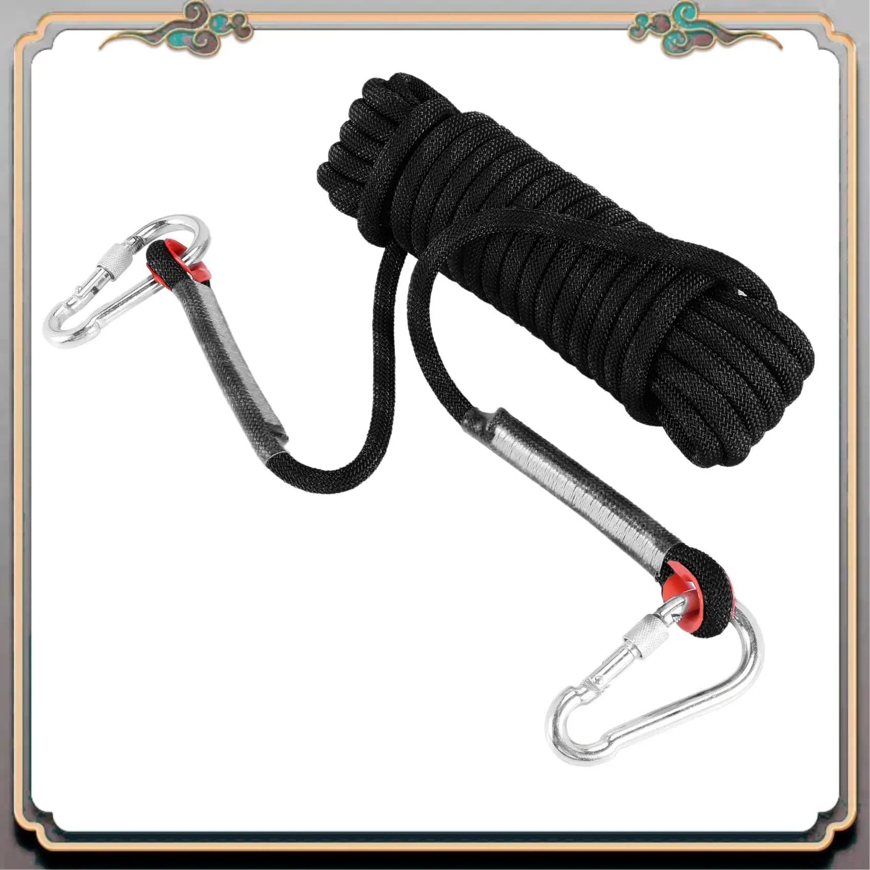 

Durable Outdoor Rock Climbing Rope 12Mm Home Fire Emergency Escape Rope Multifunctional Heavy Duty Rope For Hiking Caving Campin