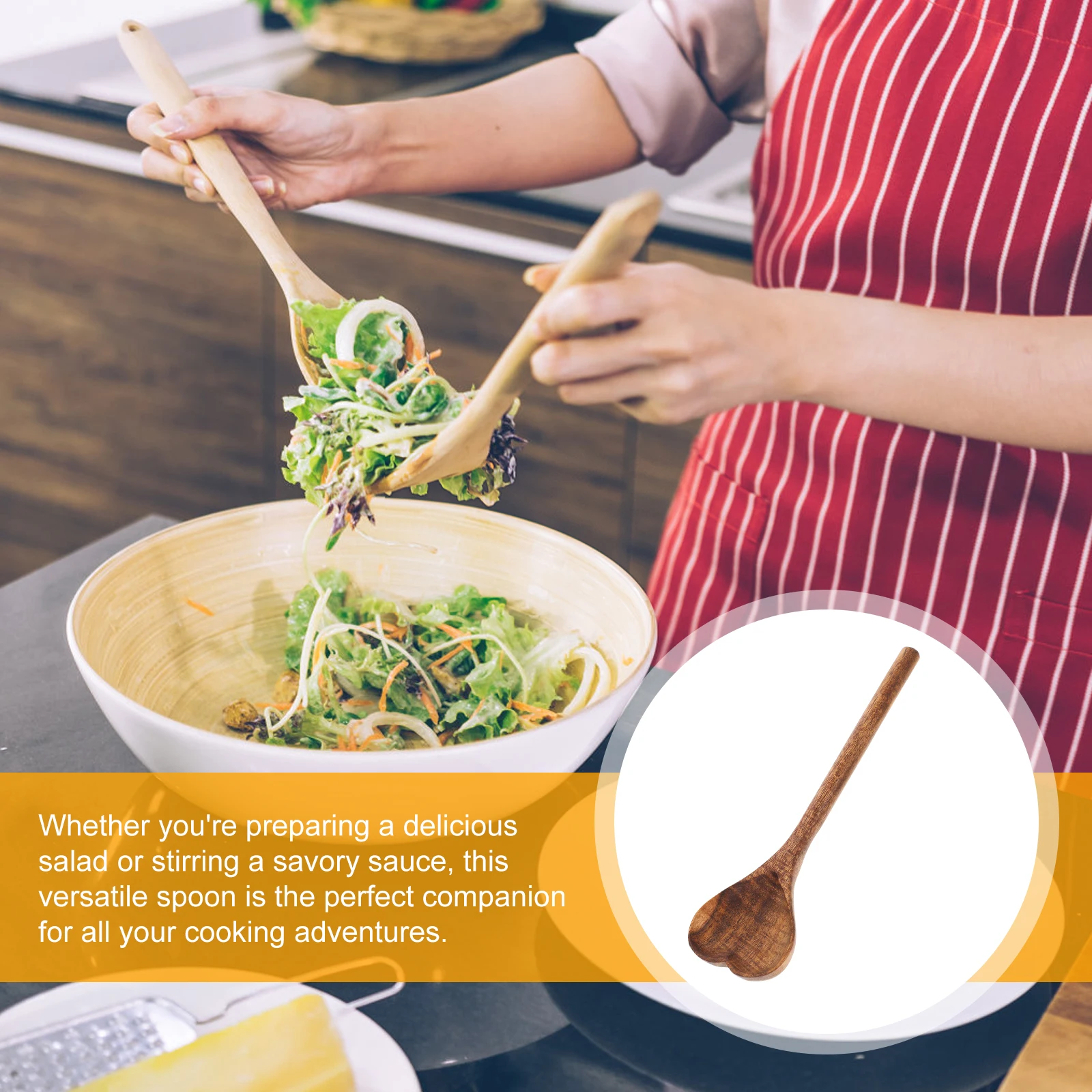 

Heart Shaped Wooden Spoon Exquisite Polished Cooking Stirring Rice Soup Dessert Baking Utensil Kitchen Ladle Reusable Food Spoon