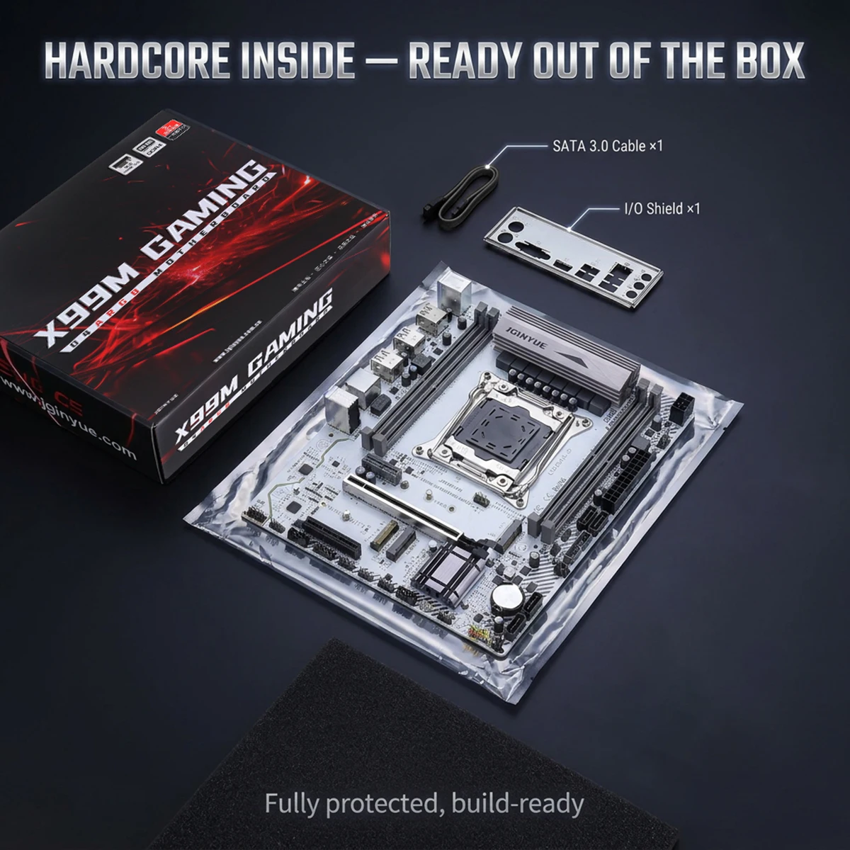 JGINYUE X99 마더보드 LGA 2011-3 지원 제온 E5 V3 V4 CPU 및 DDR4 RAM 메모리 M.2 NVME SATA WIFI X99M 게이밍 D4/ARGB 썸네일 6