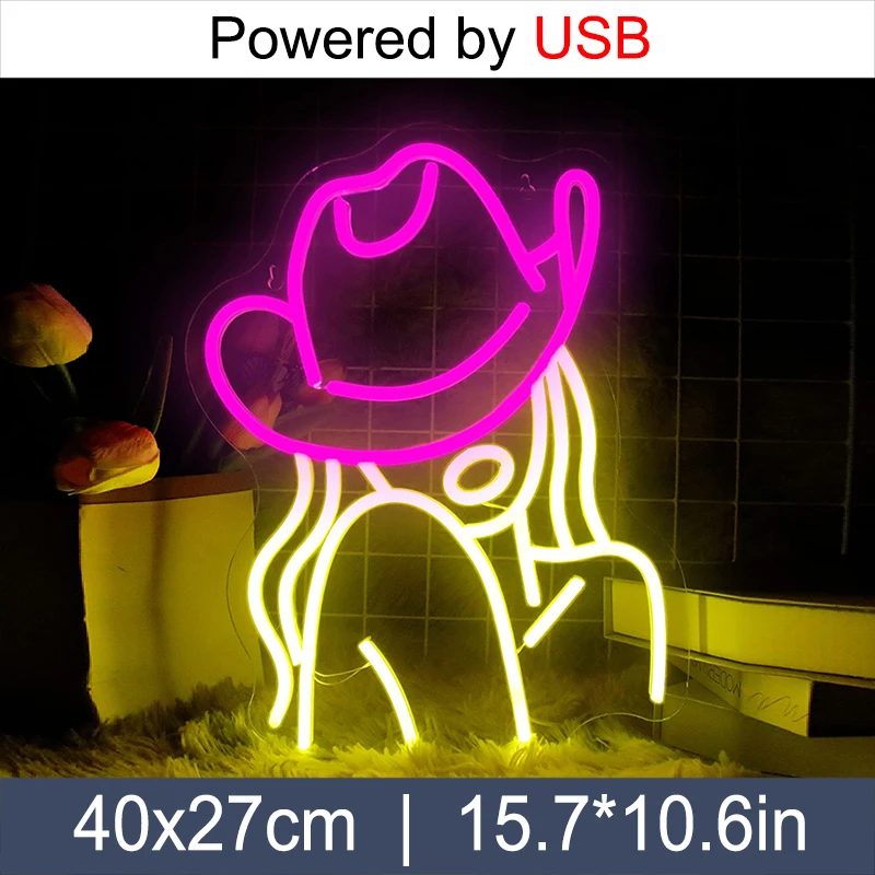 Beauty Girl Figure Neon Sign LED Neon Personnalisabl Ladies Decor Lamp USB plug Room Wall Party Festival Birthady Can Custom