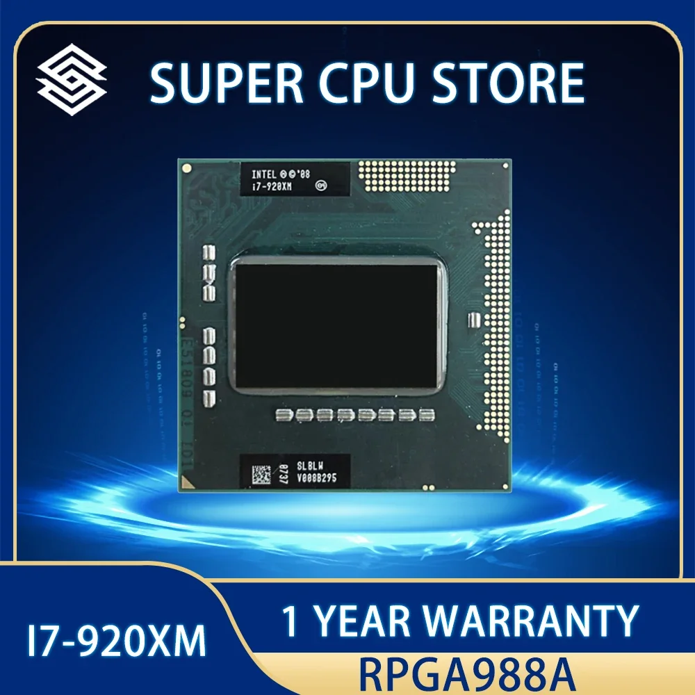 

Процессор Intel Core i7-920XM i7 920XM, 8 Мб, 55 Вт, Разъем G1, 2,0 ГГц, четырехъядерный, восьмипотоковый, rPGA988A