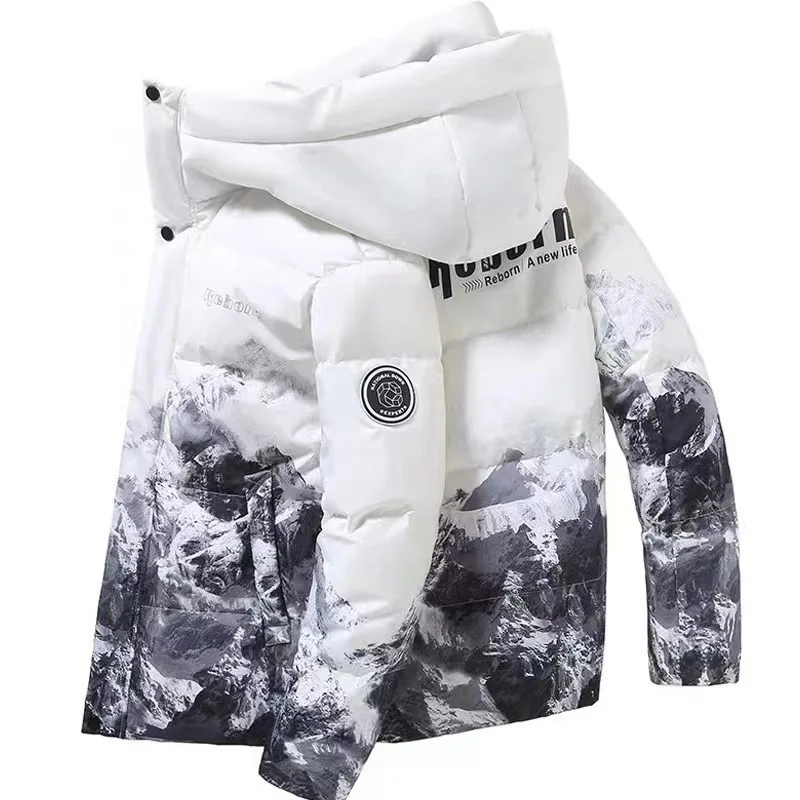 2023 The Snow Mountain Puffer Jacket Men Women Fashion Embroidery Down Padded Jackets Vintage Clothes Winter Couple Cotton Coat