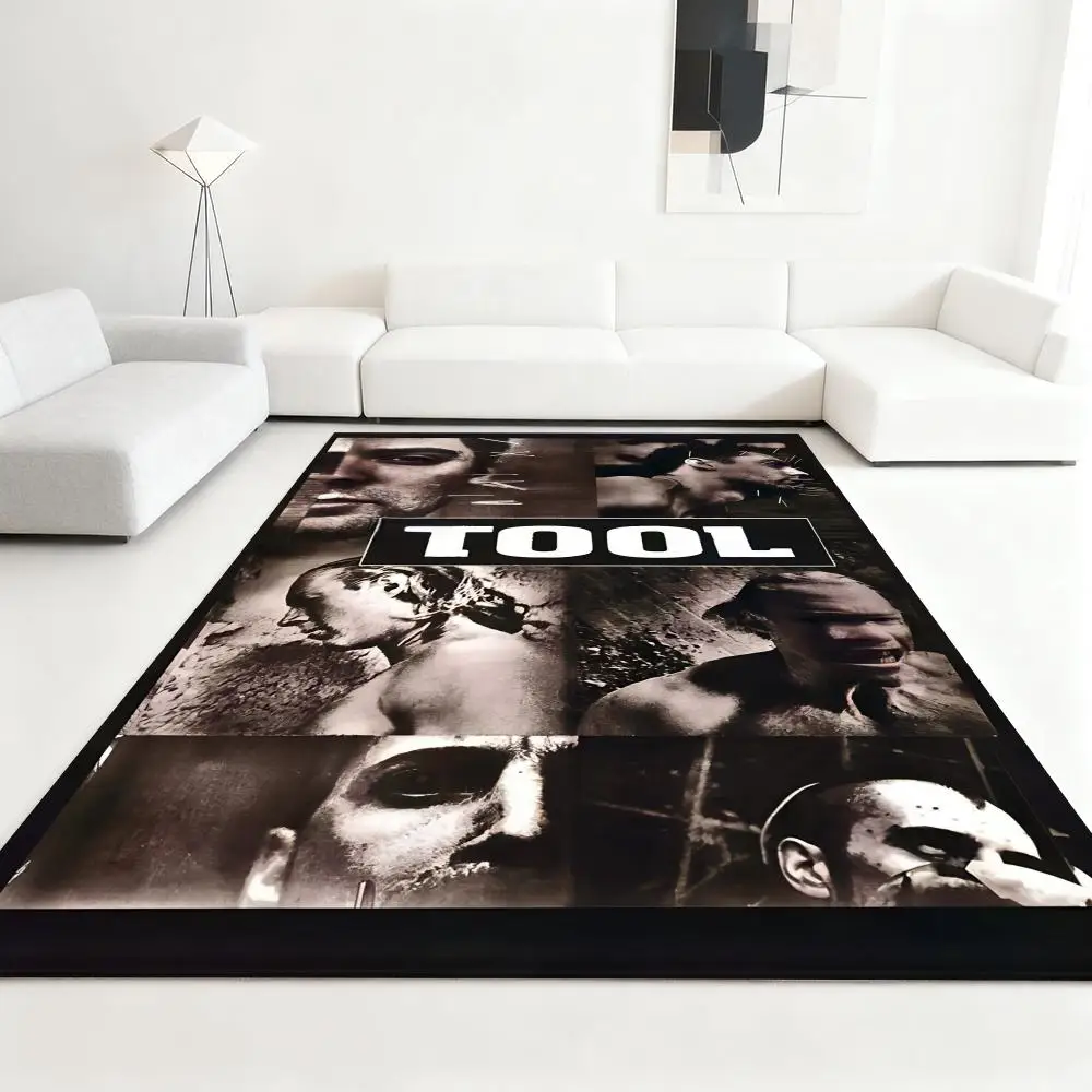 

T-TOOLS Heavy Rock Band Cool Floor Mat Soft Thickened Absorbent Non-Slip Bedroom Living Room Door Mat Home Decor Flannel Rugs