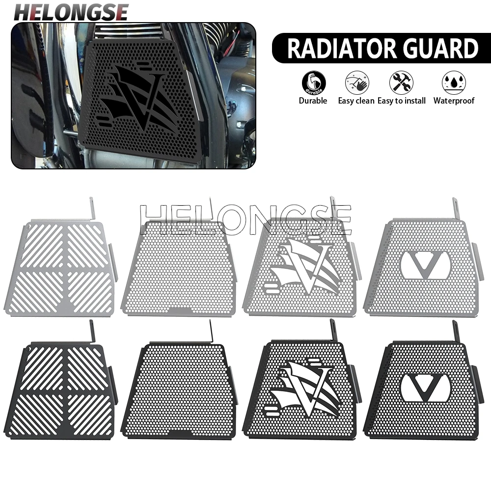 

For Victory Cruiser Hammer Vegas8 Ball King Pin Judge Highball 2008-2024 Motorcycle Oil cooler guard Radiator Guard Grille Cover