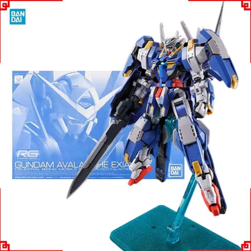 Bandai Gundam Model Kit RG Avalanche Exia Celestial Being Action Figure Gunpla Building Kit Gundam Anime Figures Toys Boys Gift