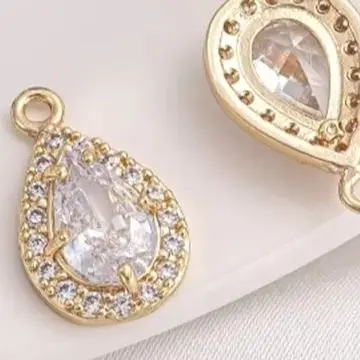 

Подвеска из 14-каратного золота с микроинкрустацией цирконом, геометрический прямоугольный кулон в форме сердца, пятиугольная звезда, капля воды, сделай сам, ювелирные подвески