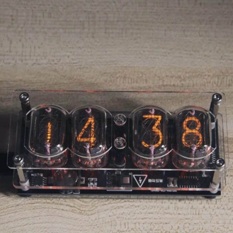 LED Digital Table Clock Desktop Decor Retro Nixie Tube Desk Clocks Luxury Aesthetic Calendar Mechanical Clock Home Decoration