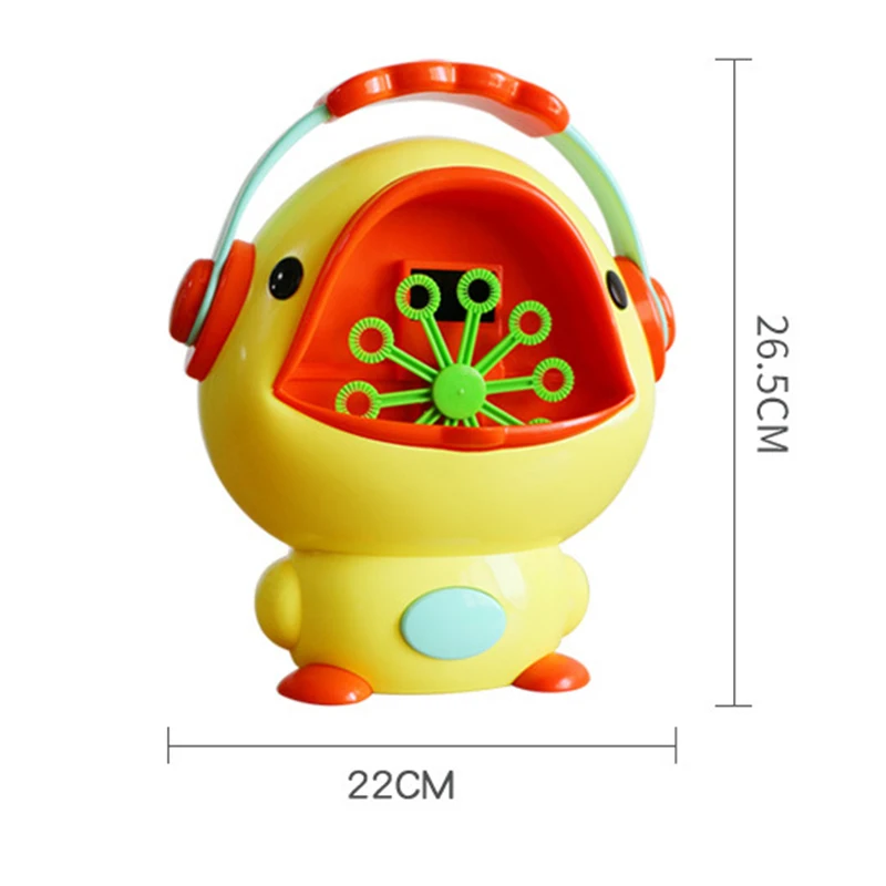 Baby Bubble Machine Automatic Duck Bubble Maker Bubble Blower Toy Electirc Soap Maker Outdoor Kids Toys For Children Gifts