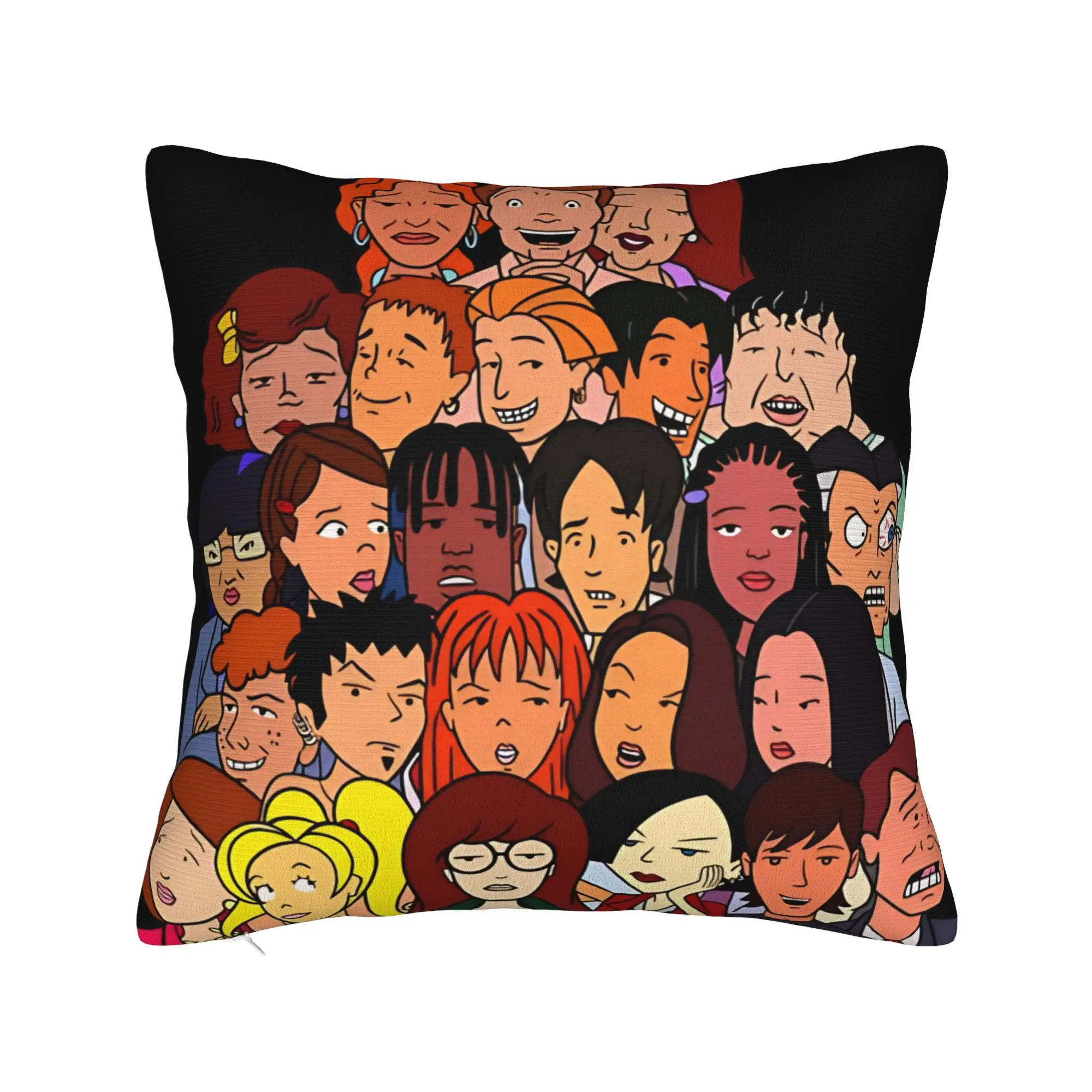 Darias Cast Square Pillow Cases  Cushion Cover Funny Zipper Decorative Throw Pillow Case Cover for Bed 45*45cm