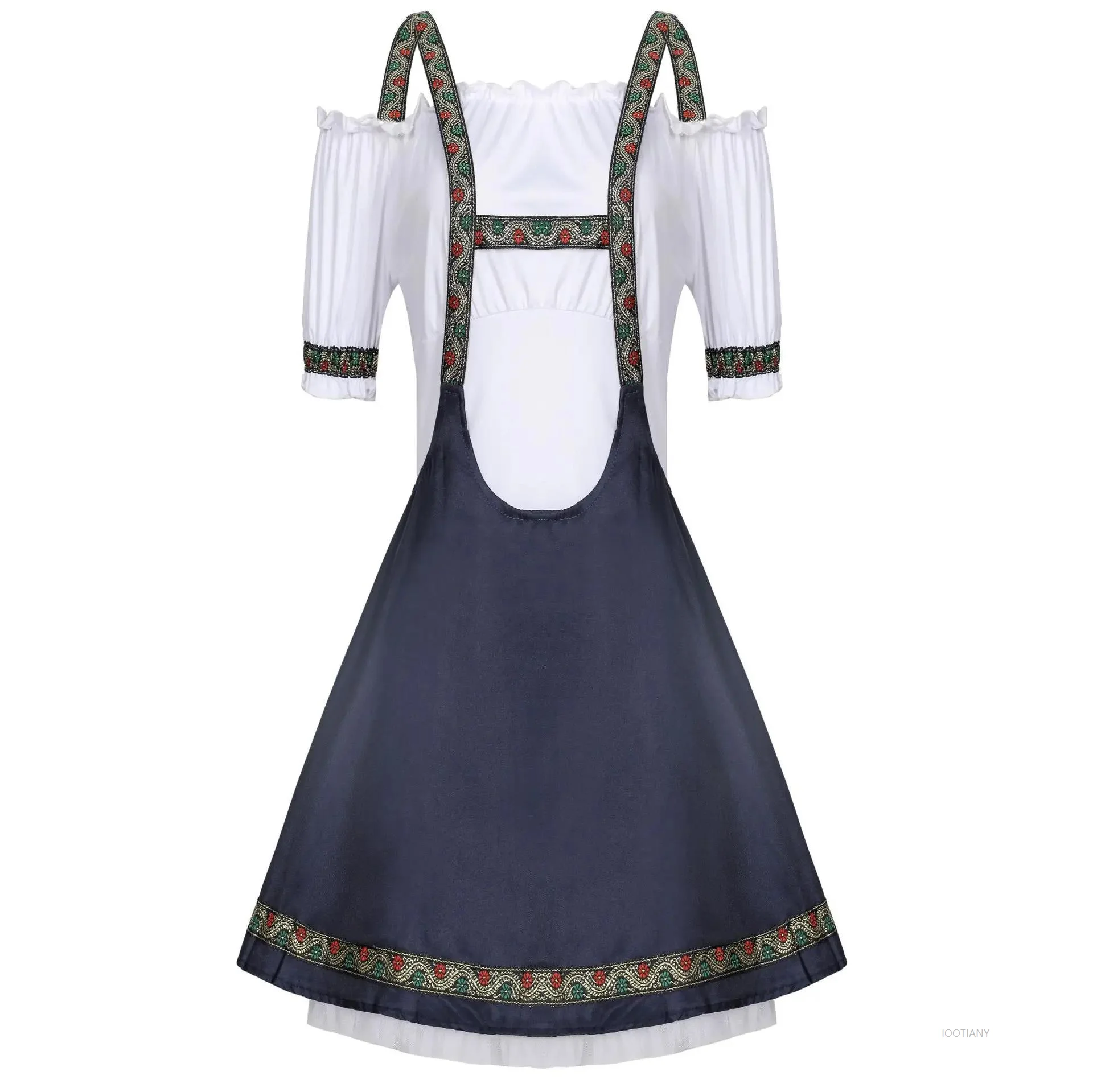 Halloween Carnival Adult Women's German Oktoberfest Beer Girl Dress Bavarian Traditional Style Maid Role Playing Costume