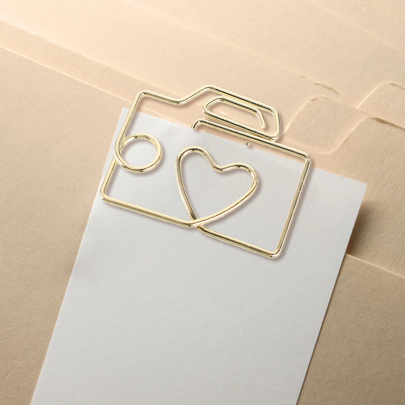 

20 Pcs Creative Paper Clip Scrapbook Unique Clips for Office Cute Small Crafts Iron Wire Electroplating Alloy