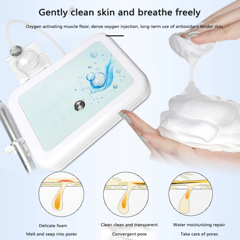 جديد أداة تجميل بفقاعة الأكسجين السحري ، أداة تنظيف الوجه ، تبييض البشرة ، تجديد شباب صالون ، جهاز الاستخدام المنزلي