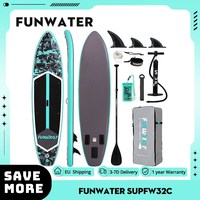 FunWater SUPFW32C Stand Up Paddle Board 350*84*15cm 180kg Capacity 12-15 PSI Pressure High-density PVC EVA Non-slip Air Valve