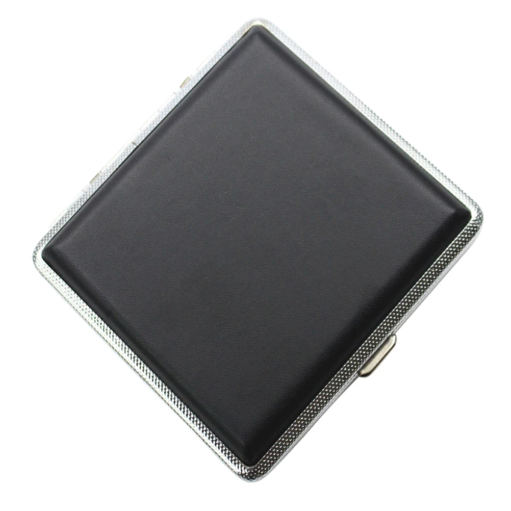 

1pc Portable Slim Metal Cigarette Case Premium Durable Storage Holder Pocket Size Carrying Box For Men Cigar Container