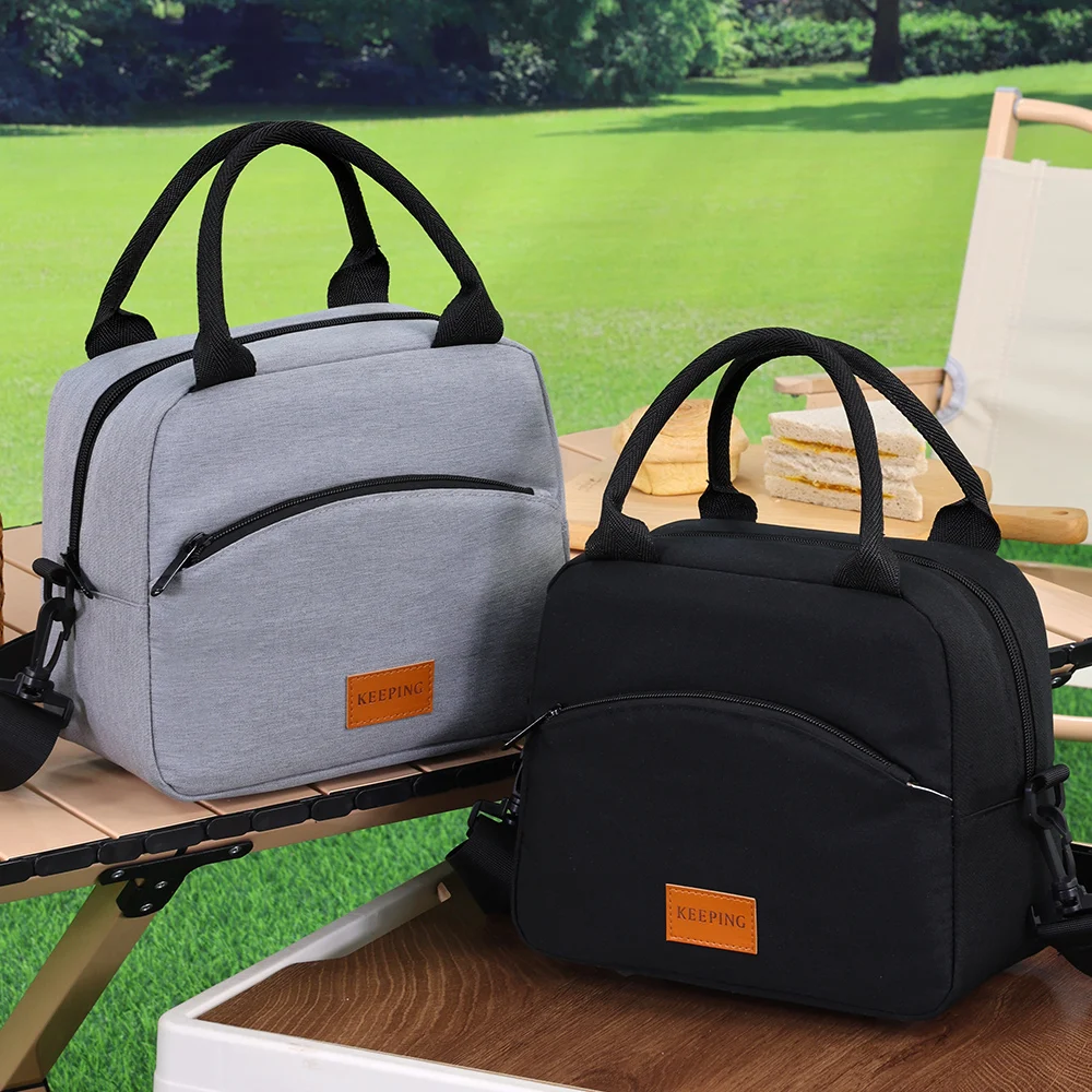 

Portable Lunch Bag for OL Women Thermal Insulated Lunch Box Tote Cooler Handbag Waterproof Bento Pouch Office Food Shoulder Bags