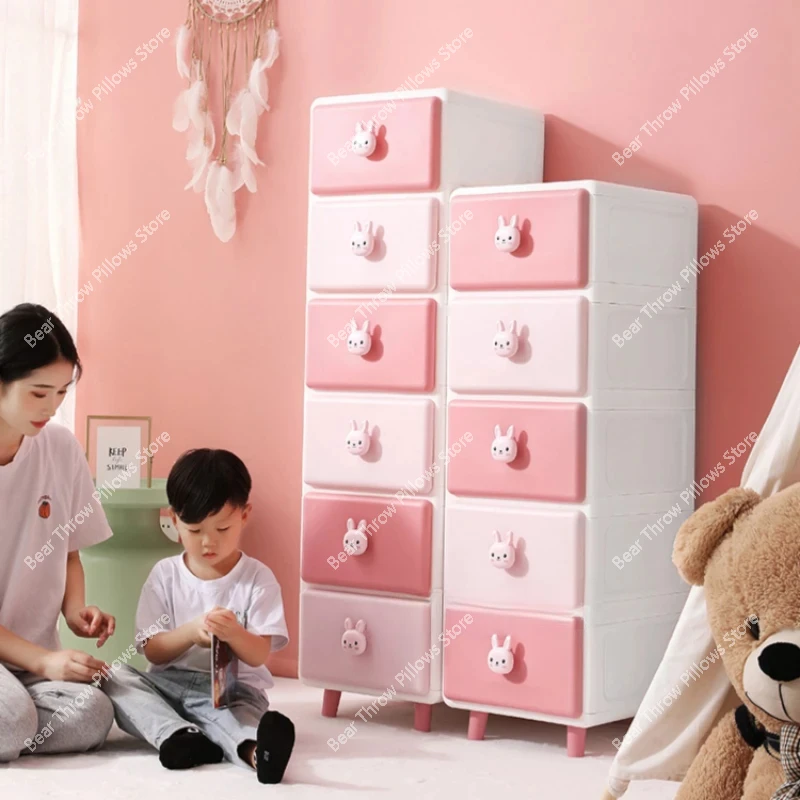 Cute Children Nightstands Nordic Pink Korean Children Nightstands Corner Cabinets