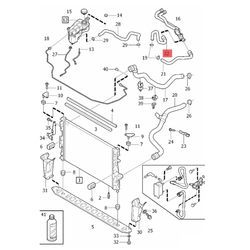 30636594 Vo lv o Radiator hose XC 70