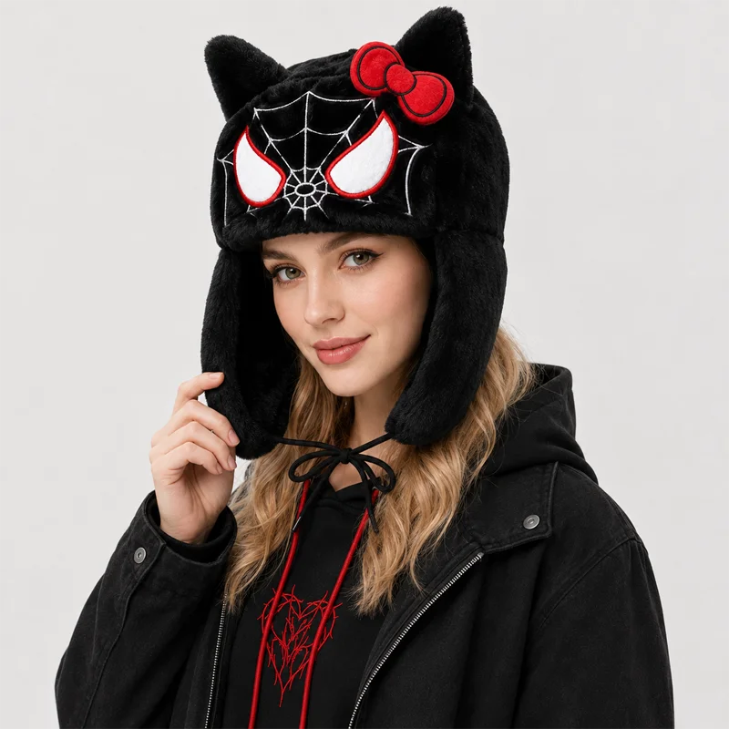 หมวกสัตว์ขนปุยน่ารัก หมวกแมวสี - Knit Beanie Hat Warm บทวิจารณ์และราคา