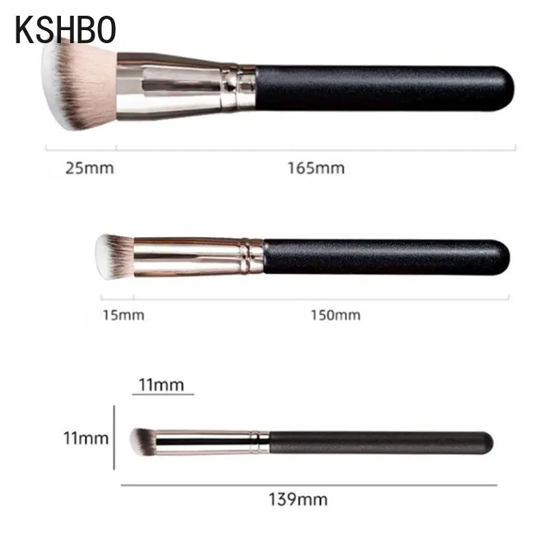 KSHBO Makeup Brushes Foundation Concealer Angled Cover Synthetic Dark Circle Liquid Cream Cosmetics Contour Brush Beauty Tool