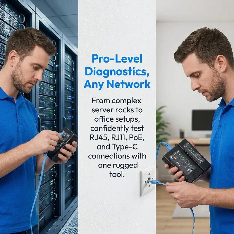 NOYAFA NF468CS Multifunctional Network Cable Tester POE Anti-Burn Single Head Test 60V Proof Auto Power Off Wire Tracker Tool