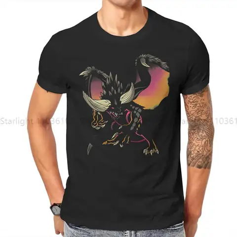 Nergigante 멋진 남성 티셔츠 몬스터 월드 헌터 O넥 반팔 티셔츠, 유머 선물 아이디어
