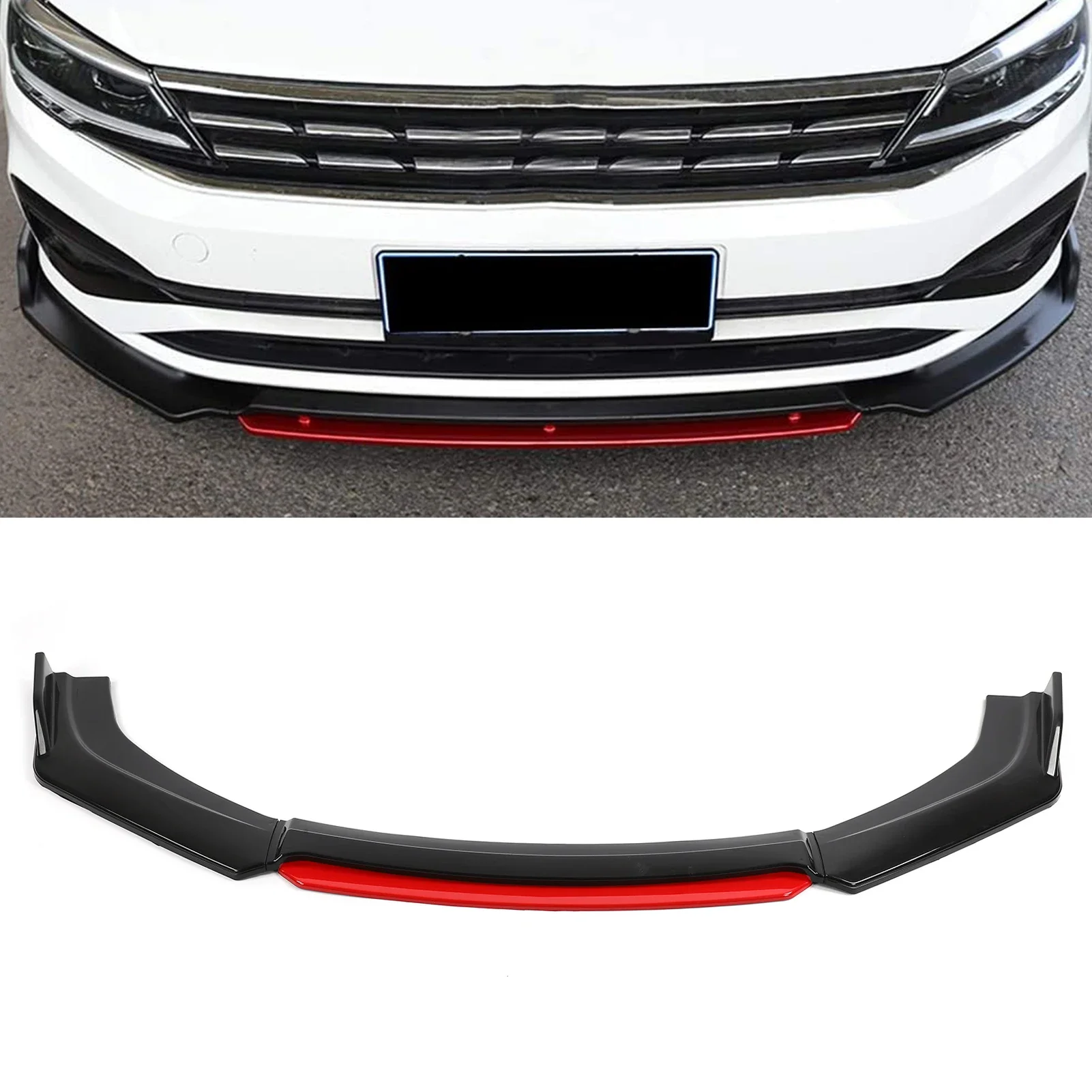 

Universal Front Bumper Lip Spoiler Chin Body Kit Protection PP Auto Car Exterior Aerodynamic Parts