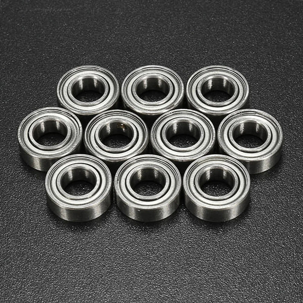 10pcs/set Roller Bearing Mini 687zz Deep Groove Bearings Carbon Steel Strong Load Capacity Hardware Parts for Skateboard Scooter