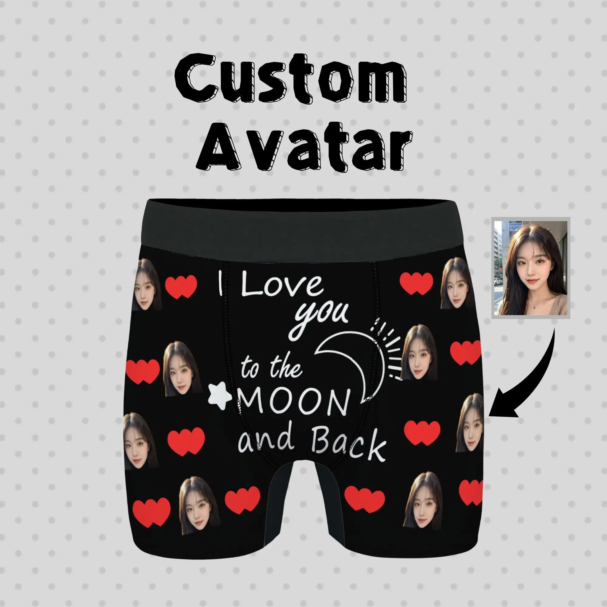 Custom Face Boxers For Men Personalized Photo I Love You For Boyfriend Husband Anniversary Wedding Funny Gift For Him