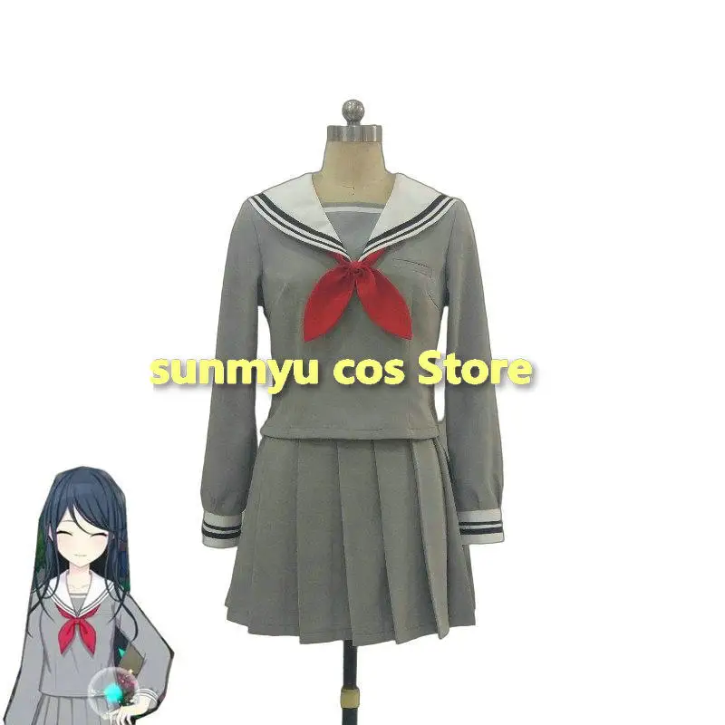 

Красочное выступление проекта Sekai. HOSHINO ICHIKA Косплей Костюм Школьная форма для девочек Серый
