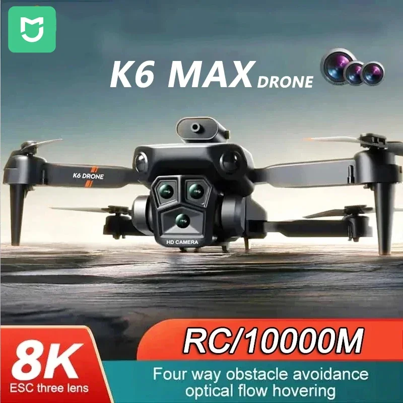 Mijia โดรน K6สูงสุด8K GPS professinal สามกล้องมุมกว้าง4WAY ลื่นไหลด้วยแสงสิ่งกีดขวาง Quadcopter aerocraft