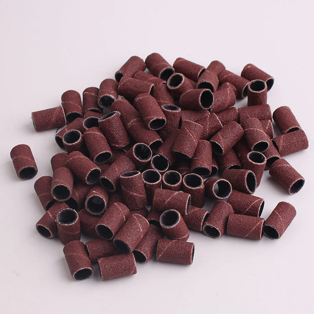 200 szt. Pierścieni szlifierskich do frezarki do paznokci, korundowe pierścienie polerskie do manicure i pedicure, materiały do polerowania, pierścienie szlifierskie do frezarki do paznokci