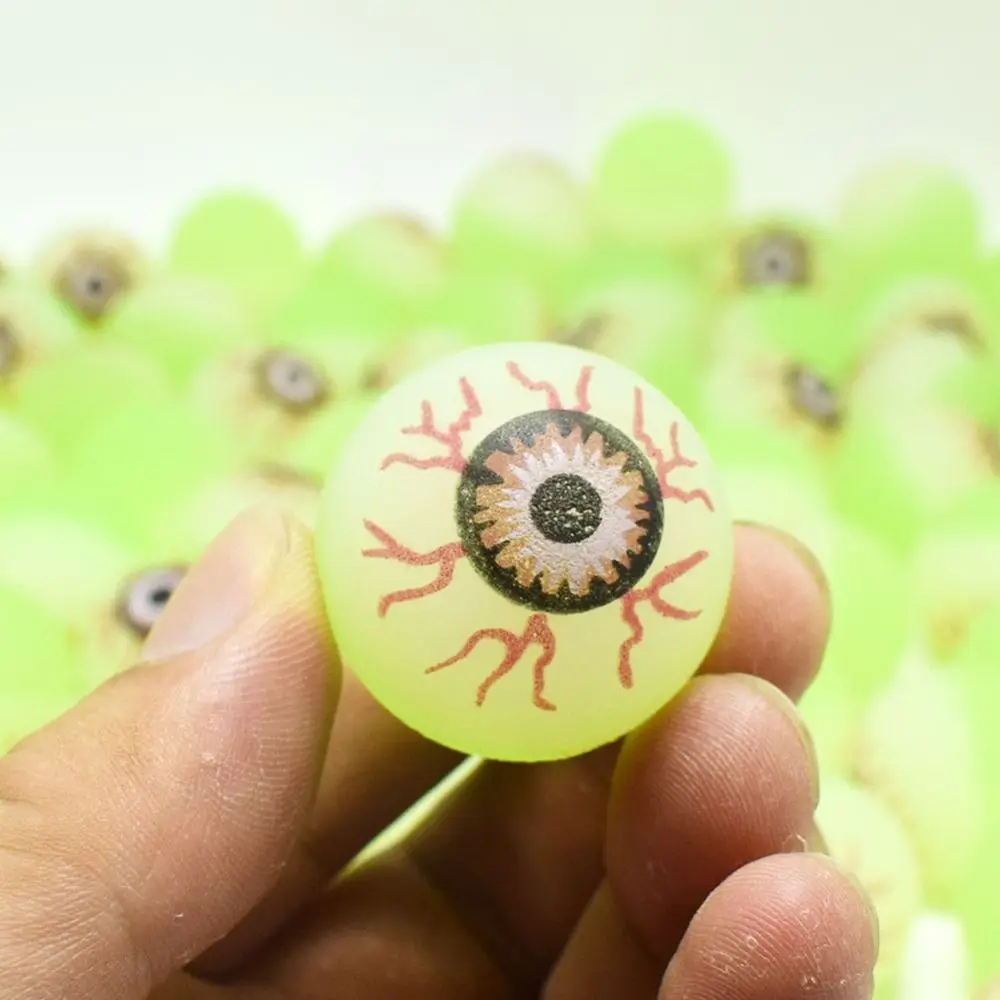 10PCS 감각 장난감 고무 Luminou 안구 30MM 형광 할로윈 장난감 공포 안구 공포 장식
