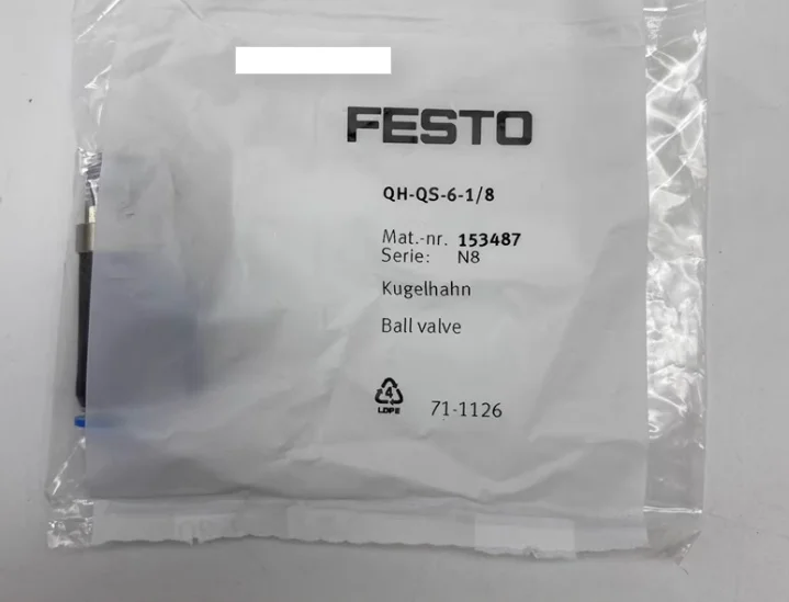 

2pcs New Original FESTO ball valve QH-QS-6 153484 QH-QS-6-1/8 153487 QH-QS-4 153483