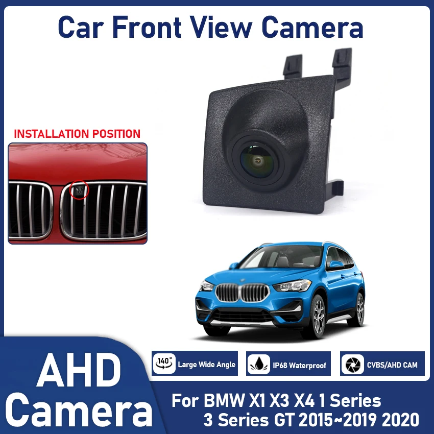 

CCD AHD 1080P Night Vision Vehicle Front View Camera For BMW X1 X3 X4 1Series 3 Series GT 2015~2019 2020 Grid Board Install