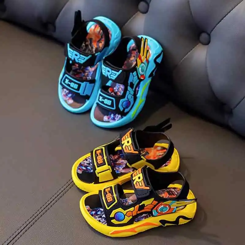 

Новинка 2023 года, летние сандалии для мальчиков, детская обувь, нескользящая пляжная обувь для мальчиков, дышащие детские кроссовки на мягкой подошве для малышей