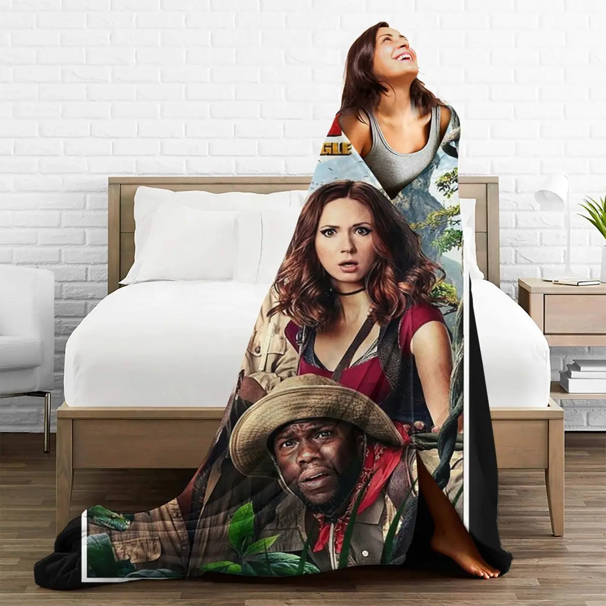 Jumanji Blankets Flannel Super Soft Sofa Throw Blankets For Home Bedroom Travel Throws Bedspread Quilt