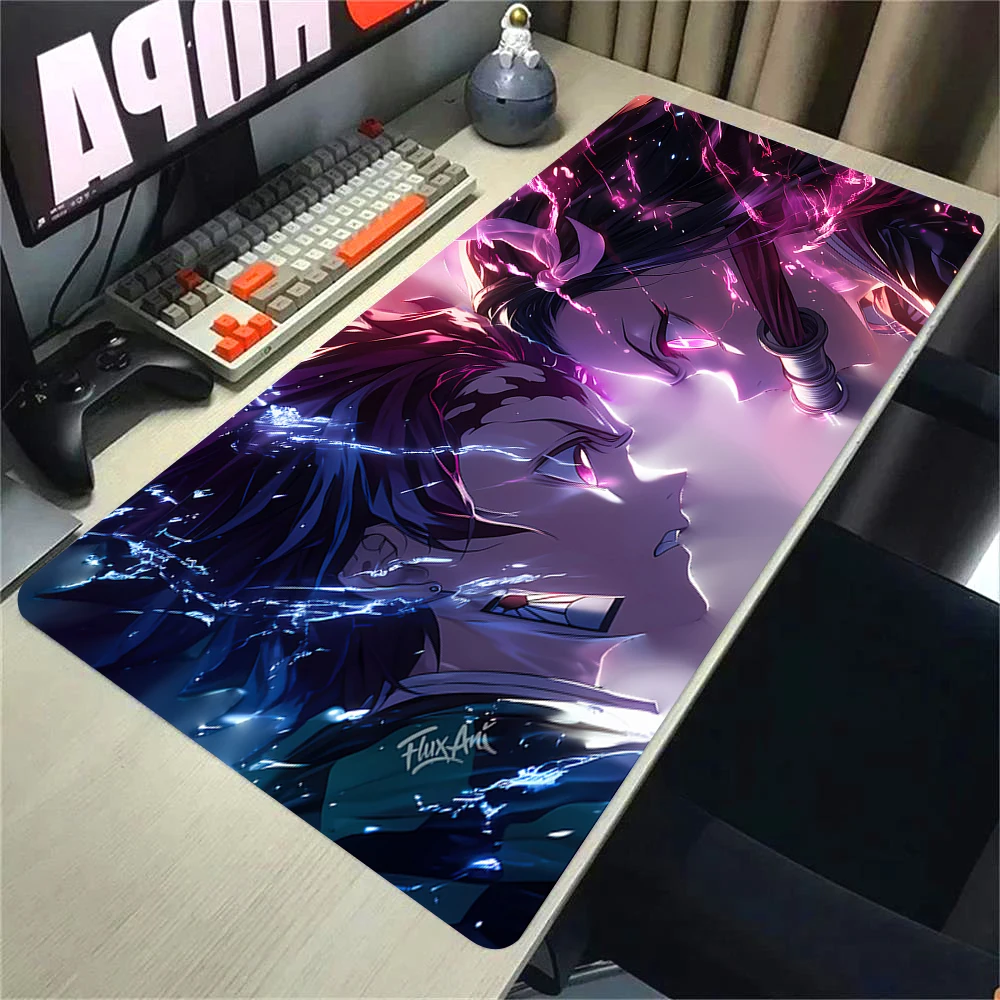 Anime Demon Slayer XL Mousepad Kimetsu no Yaiba Agatsuma Zenitsu Computer Gamers Locking Lock Edge Mouse Pad Keyboard PC Deskmat