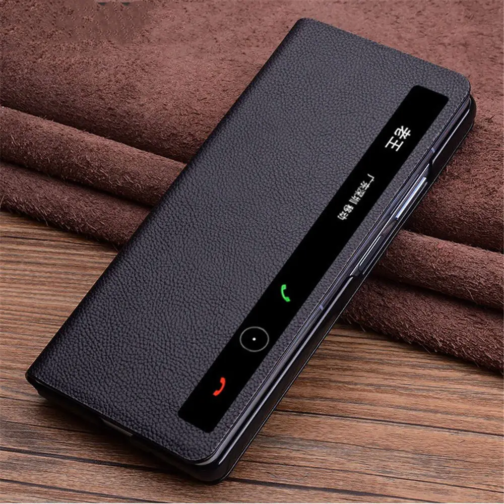 

Premium Natural Cowhide Leather Crocodile Flip Case for Honor Magic V5 Business Holder Cover